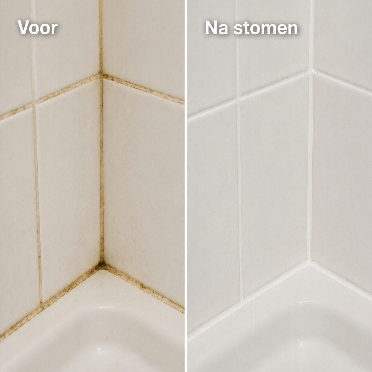 Voegen schoonmaken met een stoomreiniger