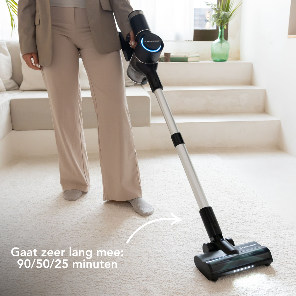 TV1 Draadloze Steelstofzuiger | 90 minuten accuduur