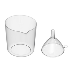 Vaso medidor + embudo