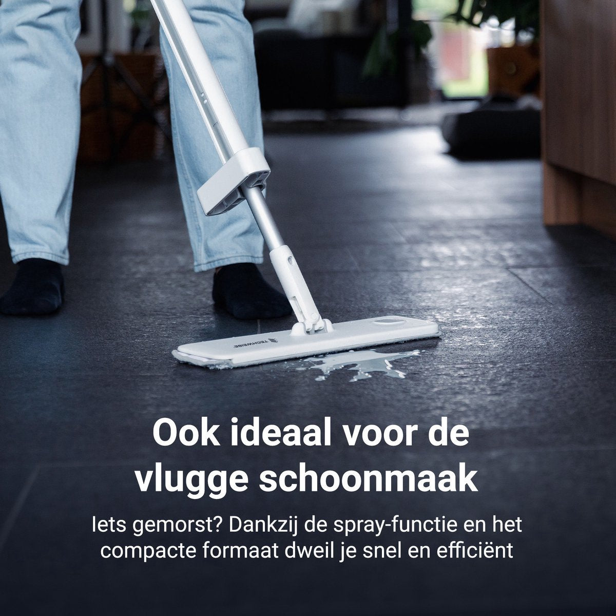 4-in-1 Dweilsysteem met spray en inklapbare emmer