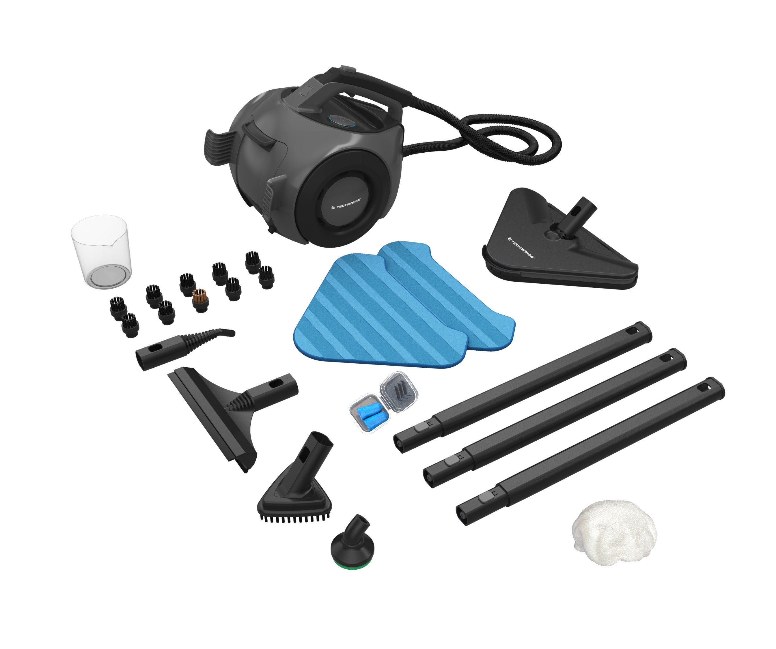 Vileda Easy Wring & Clean Turbo Vloerreiniger Techweise Dweilsysteem Mop Met Slimme Emmer - Verstelbare Steel Complete Dweilset Vloerwisser Dweil Hygiënisch Dweilen